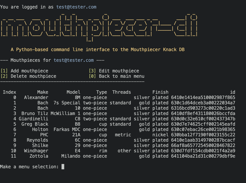 mouthpiecer-cli screenshot